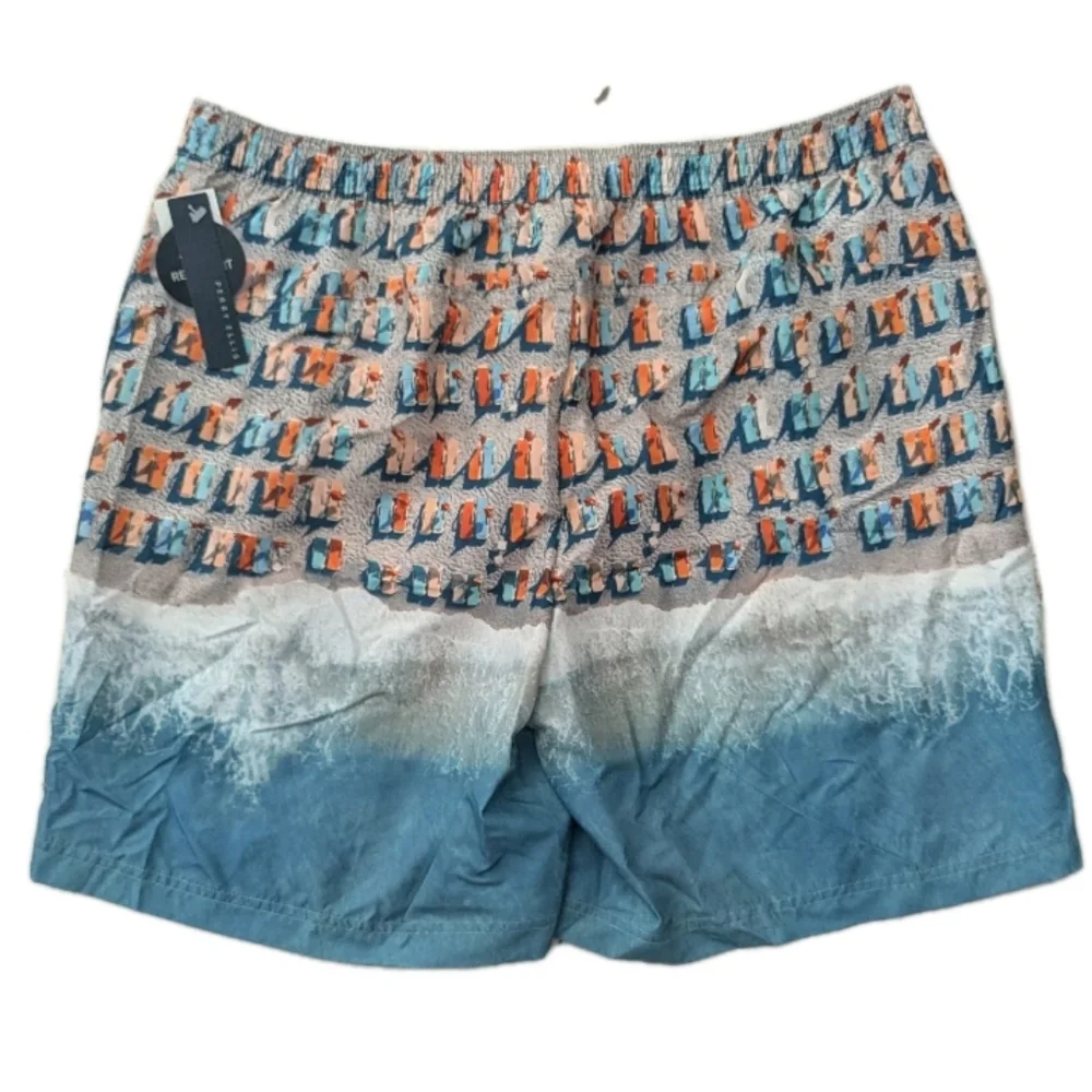 Perry Ellis Water Repellent Swim Board Shorts I. Dynasty Green 8
